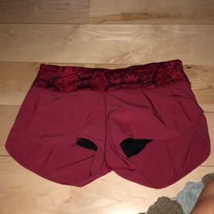 lululemon red shorts